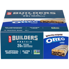 CLIF BUILDERS White Fudge OREO-Flavored Plant Based Protein Bars