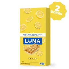 LUNA Bar LemonZest Flavor Gluten Free Snack Bars, 30 Bars