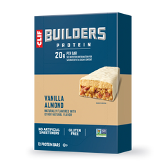 CLIF BUILDERS Vanilla Almond Flavor Plant Based Protein Bars