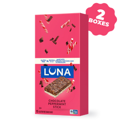 LUNA Bar Chocolate Peppermint Stick Flavor Gluten Free Snack Bars, 30 Bars