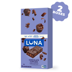 LUNA Bar Chocolate Cupcake Flavor Gluten Free Snack Bars, 30 Bars