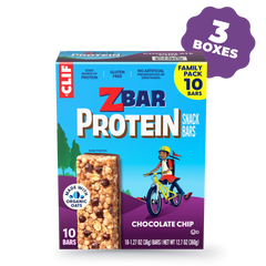Zbar Protein Chocolate Chip Crispy Snack Bars, Gluten Free Protein Bars, 30 Bars
