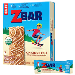 Zbar Cinnamon Roll Flavor Soft-Baked Energy Snack Bar, Organic Granola Bar