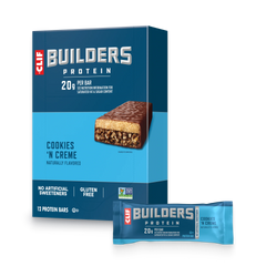 CLIF BUILDERS Cookies 'N Creme Flavor Plant Based Protein Bars