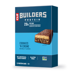CLIF BUILDERS Cookies 'N Creme Flavor Plant Based Protein Bars