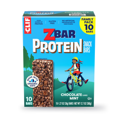 Zbar Protein Chocolate Flavored Mint Crispy Snack Bars, Gluten Free Protein Bars