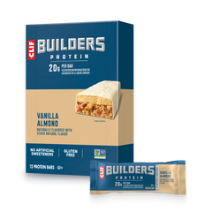 CLIF BUILDERS Vanilla Almond Flavor Plant Based Protein Bars